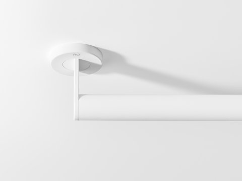 Stainless steel grab handle in matt white colour