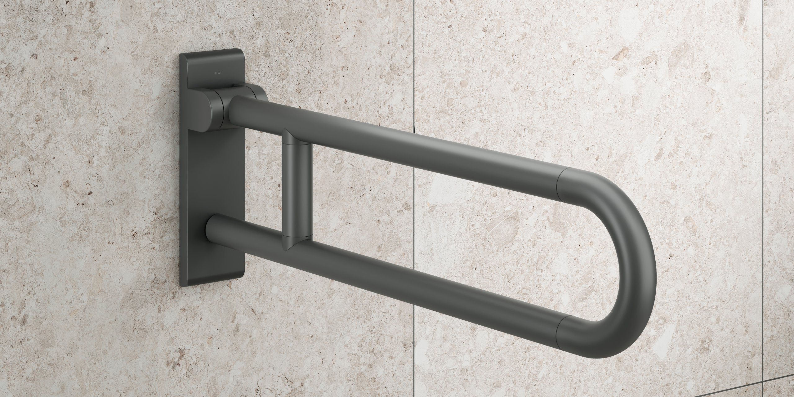 Folding support handle in grey