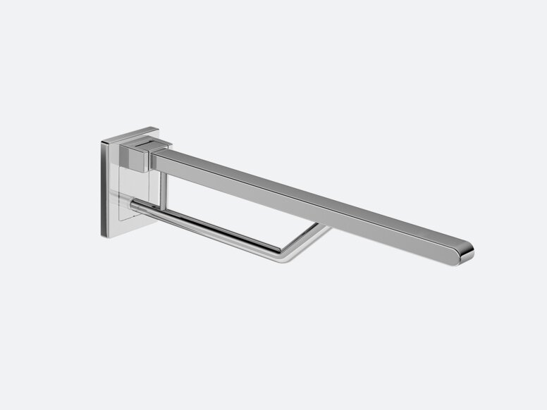 Folding support handle in chrome